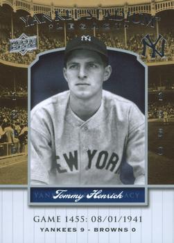 2008 Upper Deck Yankee Stadium Legacy #1455 Tommy Henrich Front