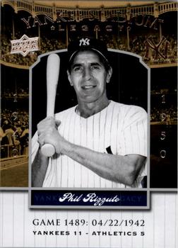 2008 Upper Deck Yankee Stadium Legacy #1489 Phil Rizzuto Front