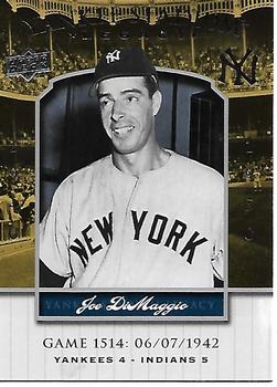 2008 Upper Deck Yankee Stadium Legacy #1514 Joe DiMaggio Front