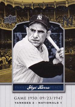 2008 Upper Deck Yankee Stadium Legacy #1950 Yogi Berra Front
