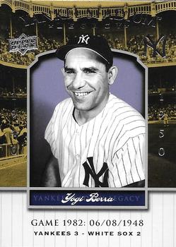 2008 Upper Deck Yankee Stadium Legacy #1982 Yogi Berra Front