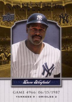 2008 Upper Deck Yankee Stadium Legacy #4966 Dave Winfield Front