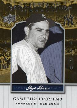 2008 Upper Deck Yankee Stadium Legacy #2112 Yogi Berra Front
