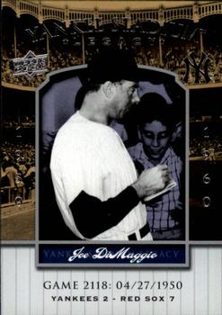 2008 Upper Deck Yankee Stadium Legacy #2118 Joe DiMaggio Front
