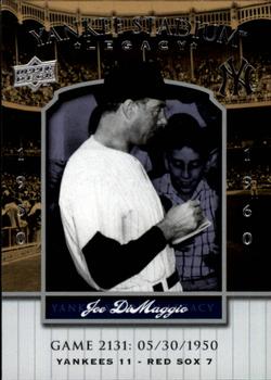 2008 Upper Deck Yankee Stadium Legacy #2131 Joe DiMaggio Front