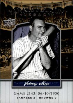 2008 Upper Deck Yankee Stadium Legacy #2143 Johnny Mize Front
