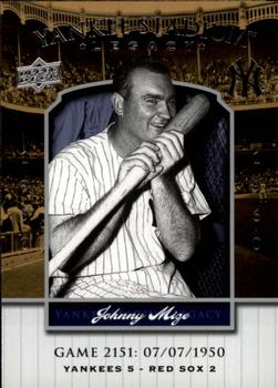 2008 Upper Deck Yankee Stadium Legacy #2151 Johnny Mize Front