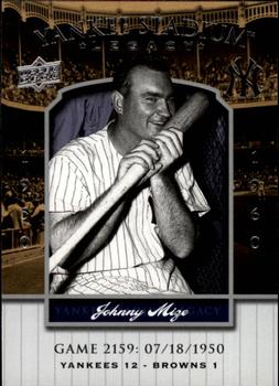 2008 Upper Deck Yankee Stadium Legacy #2159 Johnny Mize Front