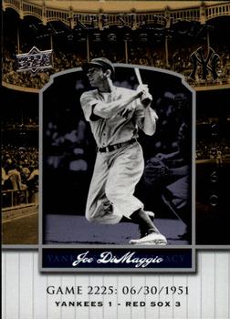 2008 Upper Deck Yankee Stadium Legacy #2225 Joe DiMaggio Front