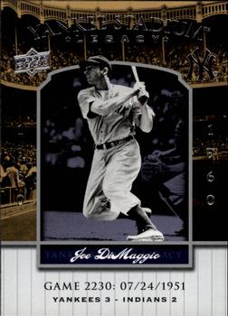 2008 Upper Deck Yankee Stadium Legacy #2230 Joe DiMaggio Front