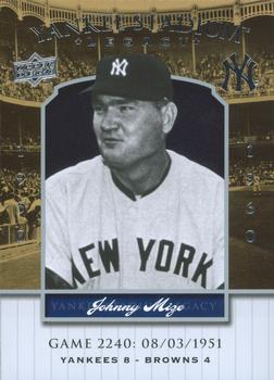 2008 Upper Deck Yankee Stadium Legacy #2240 Johnny Mize Front