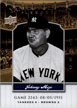 2008 Upper Deck Yankee Stadium Legacy #2243 Johnny Mize Front