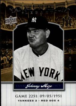 2008 Upper Deck Yankee Stadium Legacy #2251 Johnny Mize Front