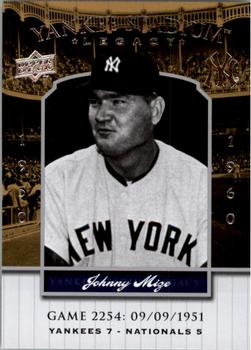 2008 Upper Deck Yankee Stadium Legacy #2254 Johnny Mize Front