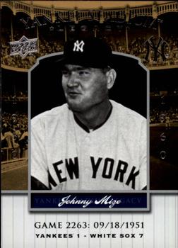 2008 Upper Deck Yankee Stadium Legacy #2263 Johnny Mize Front