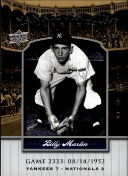 2008 Upper Deck Yankee Stadium Legacy #2333 Billy Martin Front