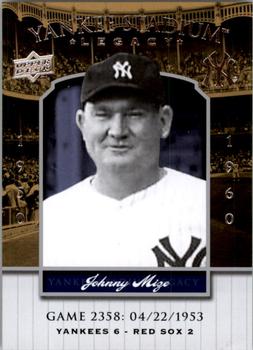 2008 Upper Deck Yankee Stadium Legacy #2358 Johnny Mize Front