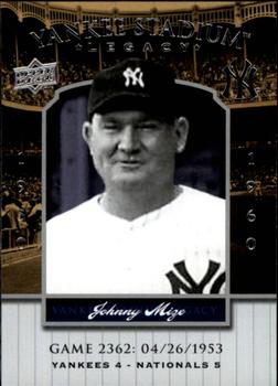 2008 Upper Deck Yankee Stadium Legacy #2362 Johnny Mize Front