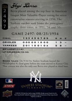 2008 Upper Deck Yankee Stadium Legacy #2497 Yogi Berra Back