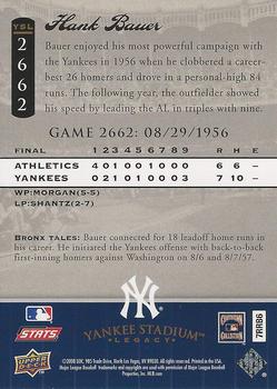 2008 Upper Deck Yankee Stadium Legacy #2662 Hank Bauer Back