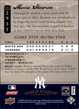2008 Upper Deck Yankee Stadium Legacy #2935 Bill Skowron Back