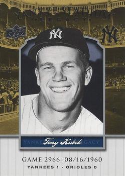 2008 Upper Deck Yankee Stadium Legacy #2966 Tony Kubek Front