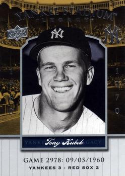 2008 Upper Deck Yankee Stadium Legacy #2978 Tony Kubek Front