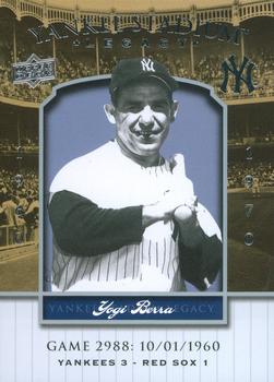 2008 Upper Deck Yankee Stadium Legacy #2988 Yogi Berra Front