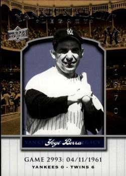 2008 Upper Deck Yankee Stadium Legacy #2993 Yogi Berra Front