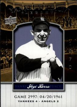 2008 Upper Deck Yankee Stadium Legacy #2997 Yogi Berra Front