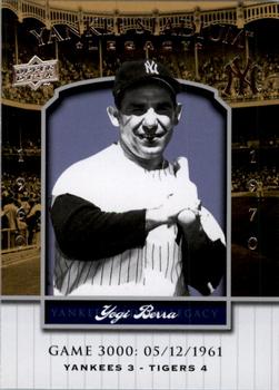 2008 Upper Deck Yankee Stadium Legacy #3000 Yogi Berra Front