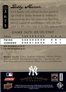 2008 Upper Deck Yankee Stadium Legacy #3675 Bobby Murcer Back