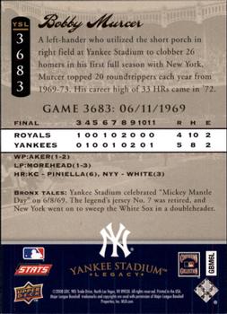 2008 Upper Deck Yankee Stadium Legacy #3683 Bobby Murcer Back