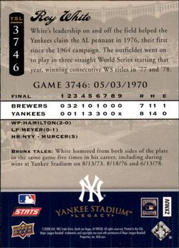 2008 Upper Deck Yankee Stadium Legacy #3746 Roy White Back