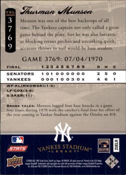 2008 Upper Deck Yankee Stadium Legacy #3769 Thurman Munson Back