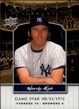 2008 Upper Deck Yankee Stadium Legacy #3948 Sparky Lyle Front