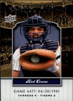2008 Upper Deck Yankee Stadium Legacy #4477 Rick Cerone Front
