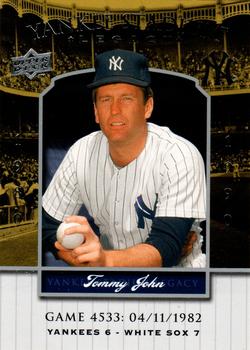 2008 Upper Deck Yankee Stadium Legacy #4533 Tommy John Front