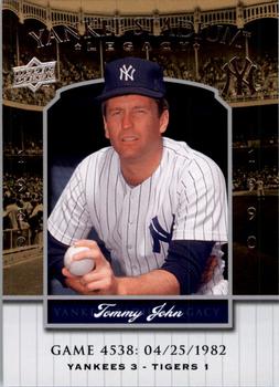 2008 Upper Deck Yankee Stadium Legacy #4538 Tommy John Front