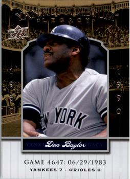 2008 Upper Deck Yankee Stadium Legacy #4647 Don Baylor Front