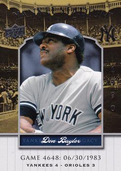 2008 Upper Deck Yankee Stadium Legacy #4648 Don Baylor Front