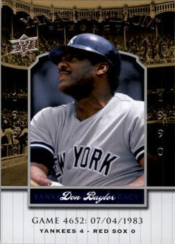 2008 Upper Deck Yankee Stadium Legacy #4652 Don Baylor Front