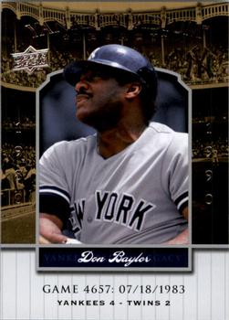 2008 Upper Deck Yankee Stadium Legacy #4657 Don Baylor Front