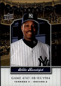 2008 Upper Deck Yankee Stadium Legacy #4747 Willie Randolph Front