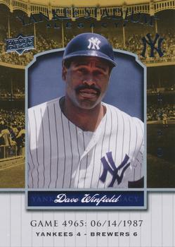 2008 Upper Deck Yankee Stadium Legacy #4965 Dave Winfield Front