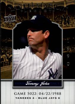 2008 Upper Deck Yankee Stadium Legacy #5022 Tommy John Front