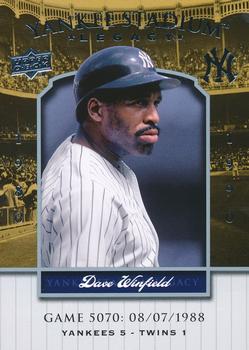2008 Upper Deck Yankee Stadium Legacy #5070 Dave Winfield Front