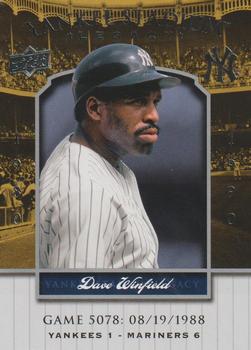 2008 Upper Deck Yankee Stadium Legacy #5078 Dave Winfield Front