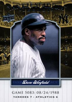 2008 Upper Deck Yankee Stadium Legacy #5083 Dave Winfield Front