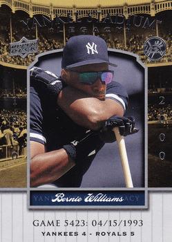 2008 Upper Deck Yankee Stadium Legacy #5423 Bernie Williams Front